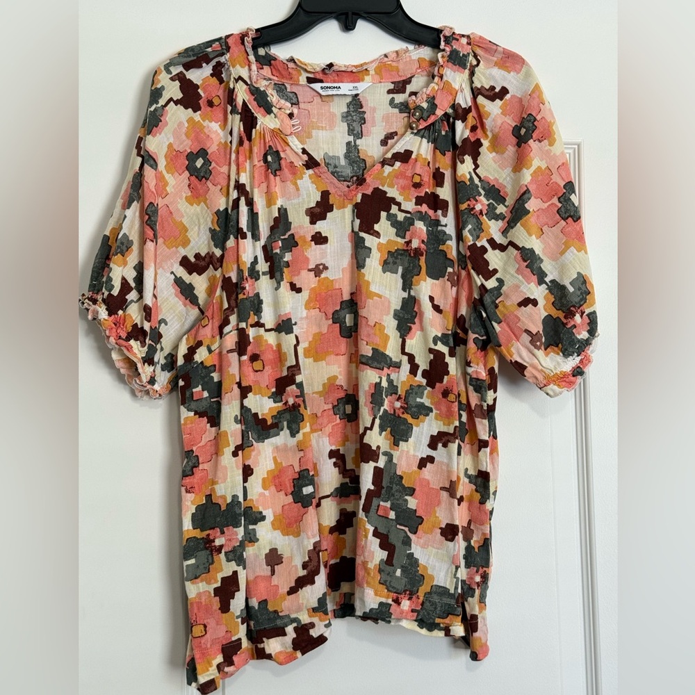 Sonoma XXL Multicolor Floral Women's Blouse
